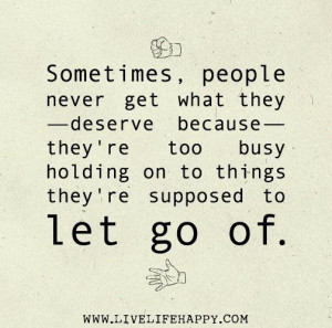 Gotta let go of those useless things! That goes for both sides