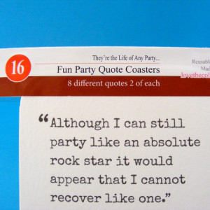 COASTERS PARTY QUOTES Funny Affordable Hostess Gift Engagement Gift ...