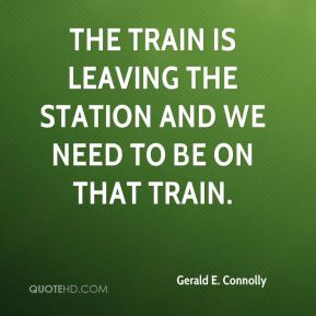 ... - The train is leaving the station and we need to be on that train