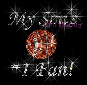 Top / Basketball / My Son's #1 Fan - Basketball - Rhinestone Iron on ...