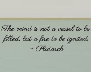 Plutarch quote - Classroom Wall Decal -