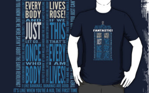 Ninth Doctor Quotes Doctor who tardis quotes shirt