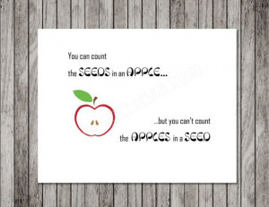 Brand New!! Just Listed Inspirational Quote Art Print Apple Seeds by ...
