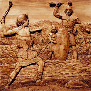 ... philistine and israel had met for war from the philistine side a giant