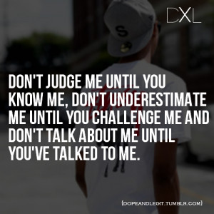 Judge #Underestimate #Talk