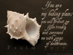 You are my hiding place; you will protect me from trouble and surround ...