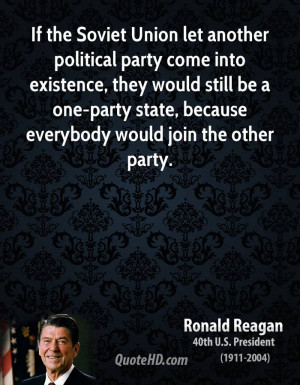 If the Soviet Union let another political party come into existence ...