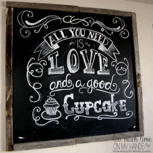 Spring Chalkboard Art Quotes Upcycled fence wood chalkboard