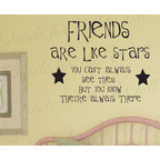 Wall Sticker Decal Quote Vinyl Lettering Friends are Like Stars ...