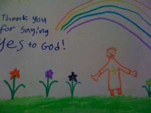 ... cute picture that 7-year old Princess drew for our Parish Priest