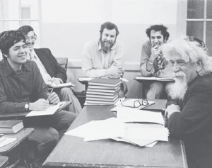Dr. Heschel with JTS rabbinic students in 1972