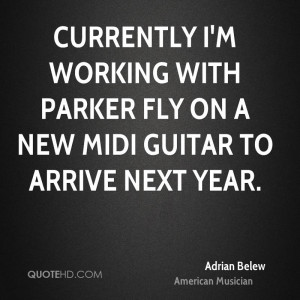 ... working with Parker Fly on a new Midi guitar to arrive next year