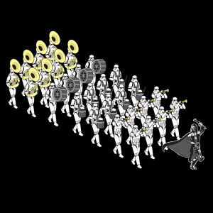Star Wars Darth Vader Marching Band T-Shirt