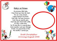 1st baby picture - dr seuss poems - Google Search More