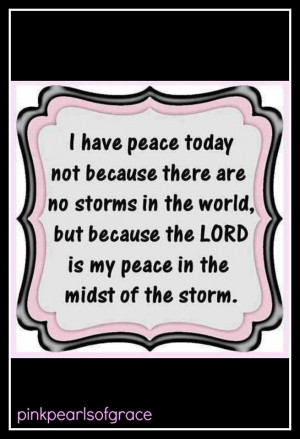 Peace in the storm