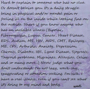 lupus, ms, fibromyalgia, chronic fatigue.....cancer