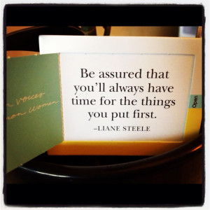 what are the first things first things are those things you personally ...