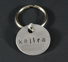 Hand Stamped kajira Key Chain by StrictlyPleasure on Etsy, simple ...