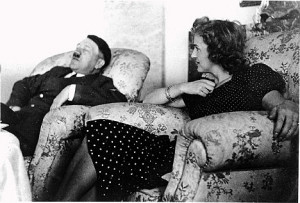 Adolf Hitler and his wife Eva Braun.
