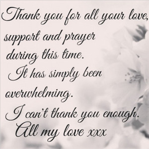 ... fans, friends and family for their support during her health batlle