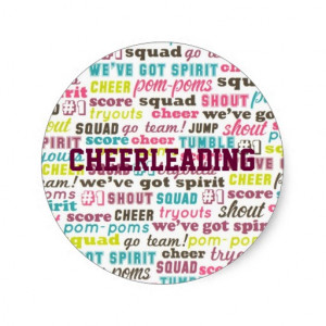 Cheerleading Sayings Personalized Sticker