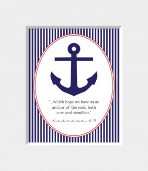 Anchor Quotes From The Bible Anchor & bible verse 5x7 print
