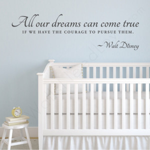 Walt Disney Wall Quote Decal by WallsNeedLove Wall Decals