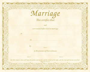Marriage Certificate Measures