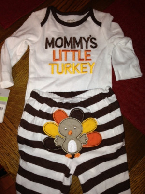 Infant 'first thanksgiving' turkey outfit