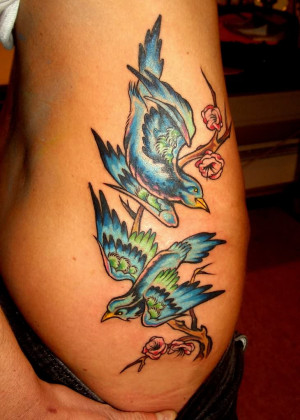 Sparrow Bird Tattoos For Girls
