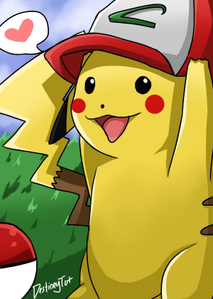 Displaying 18> Images For - Pikachu Wearing Ashs Hat...