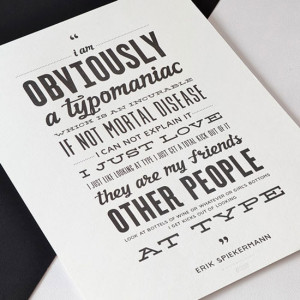 Typomaniac quote inspiration - Making art with fonts