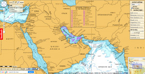 Persian Gulf Depth Map