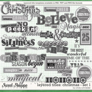 Cindy's Layered Titles: Christmas - Set 1 by Cindy Schneider