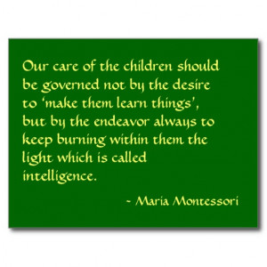 Maria Montessori Quote No. 1 Post Card