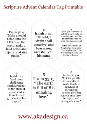 Scripture Advent Calendar | Printable - AKA Design