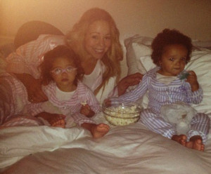 Mariah Carey Enjoys Pajama Party with Family