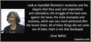 and the slogans that they used: anti-imperialism; anti-colonialism ...