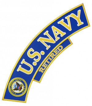 US Navy Logo Retired Rocker Small