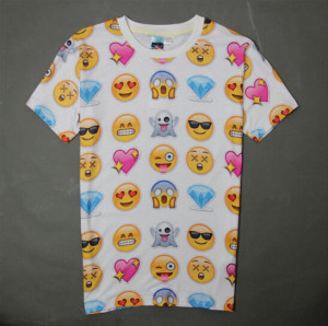 New-2014-Women-Men-Clothing-Funny-Cartoon-Emoji-Print-3D-T-Shirt-Punk ...