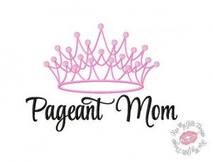 Pageant Mom With Crown Machine Embroidery Design