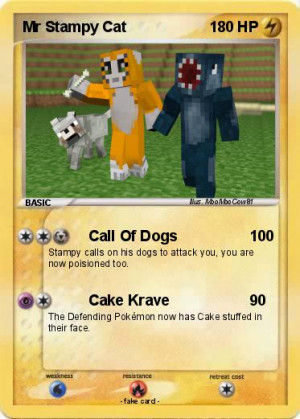 Mr Stampy Cat Pokemon Card