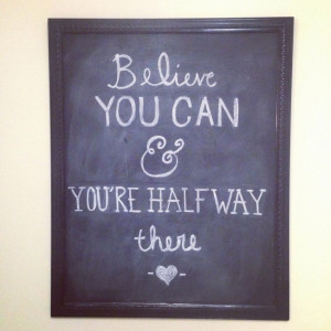DIY chalkboard, inspirational quote