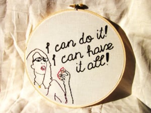 Liz Lemon 30 Rock Quote Embroidery Hoop Art >> Made to Order