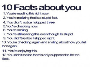These 10 facts about yourself have been brought to you by the ...
