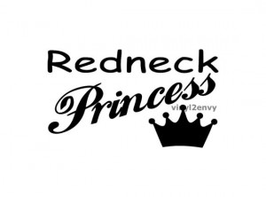 RedNeck Princess Car Decal Vinyl Car Decals Vinyl Car Window Decal ...