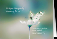 With deepest Sympathy on the loss of your Aunt, butterfly card ...