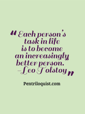 Leo Tolstoy quote on purpose.