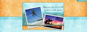 Scenic Palm Tree Facebook Cover with Quote
