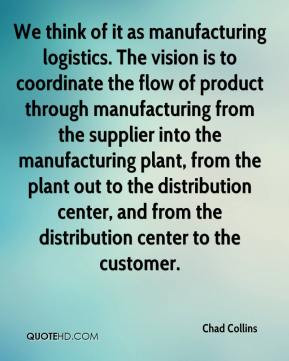 Chad Collins - We think of it as manufacturing logistics. The vision ...
